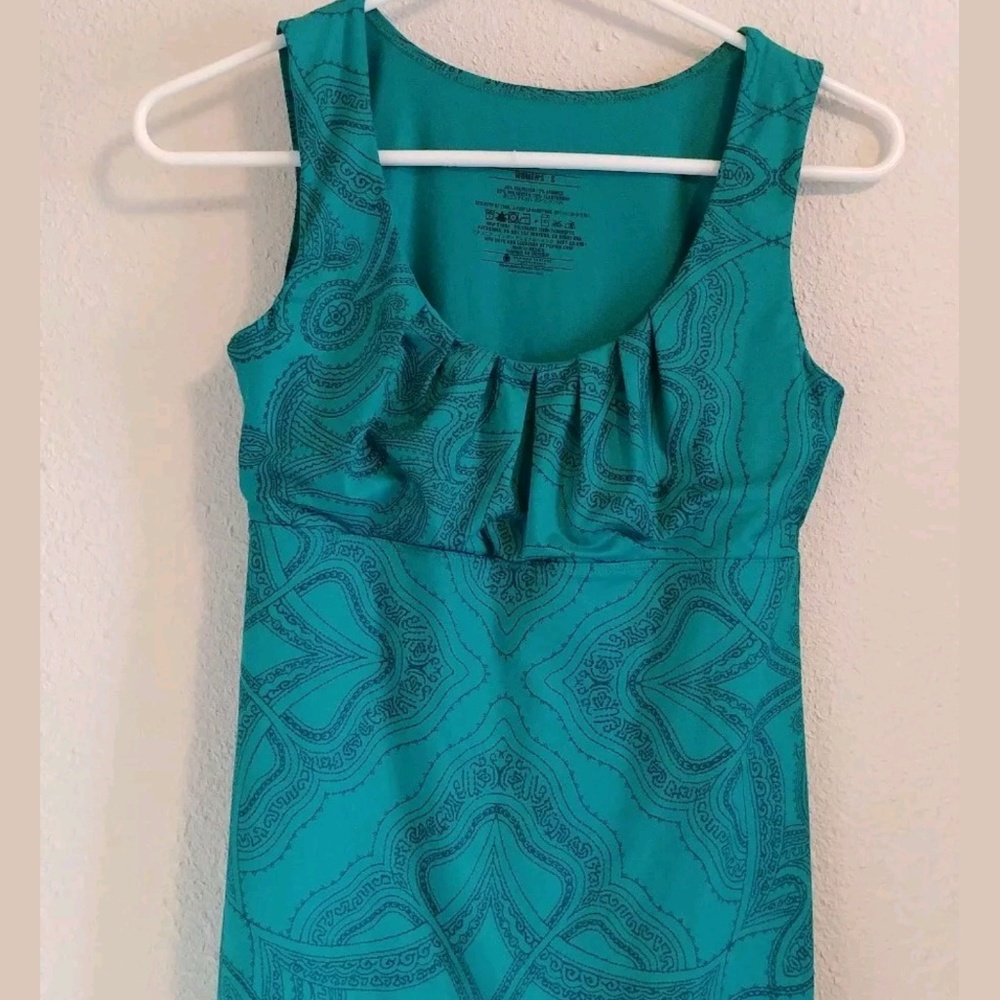 Patagonia Teal Paisley Womens Athletic Tank Size S